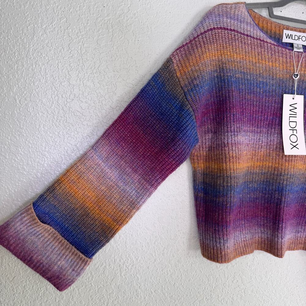 Wildfox Maverick Sweater Womens Small Ombre Stripe Flare Revolve Boho NEW S - Picture 6 of 10